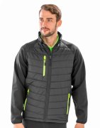 Heren Softshell Jas Result Recycled Compass Padded